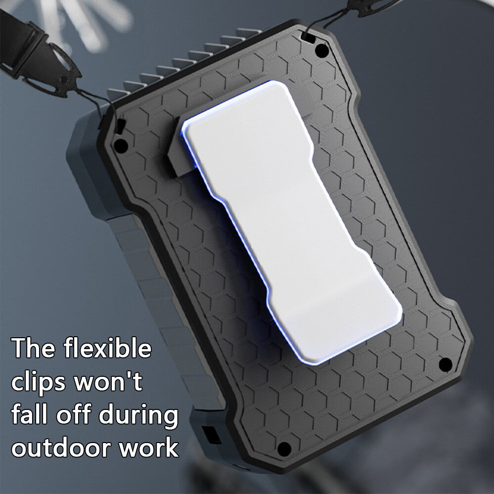 Waist Clip Fan Outdoor Personal Portable Cooling Belt USB Rechargeable10000mAh