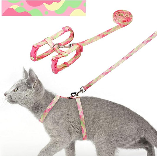 azuza Cat Harness and Leash Set for Safe Walking and Travel, Escape Proof Cat Harness, Lightweight Soft and Comfortable, A...