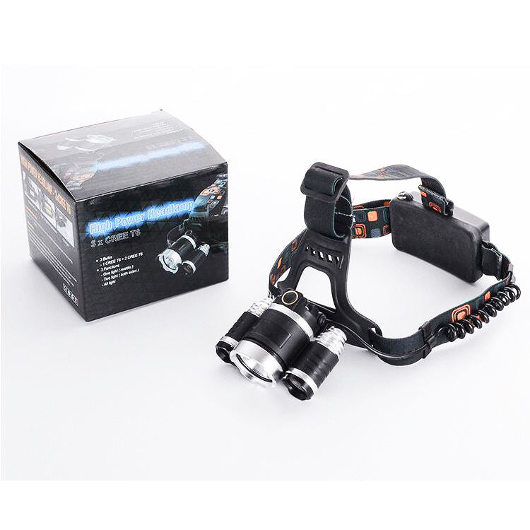 High-Power LED Headlamp Aircraft-Style Outdoor Waterproof With Bright Light