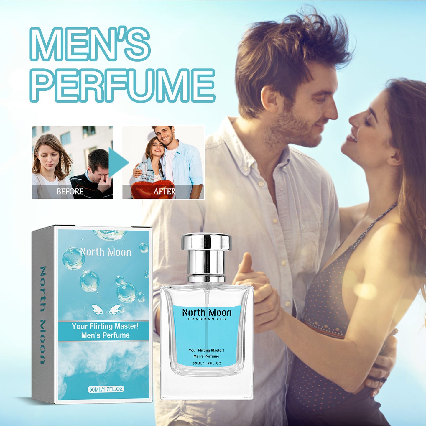 North Moon Perfume Lasting Fragrance Fresh And Gentle Portable Dating Niche Atmosphere Body Perfume