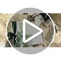 Vitalizart Handmade Chiffon Silk Ribbon Fringe Green & Cream 1.5" x 21 Yd Frayed Edges Ribbons for Wedding Invitations Bri...