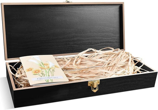 XYJ Wood Storage Box Rectangular Solid Wood Gift Box Keepsake Boxes Storage Bins with Lid For Knives Case Locker Organizer...