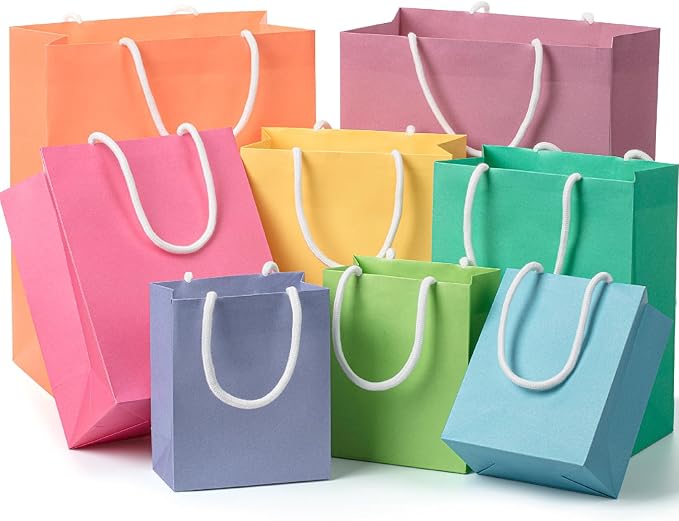 Mr. Pen- Paper Gift Bags with Handles, Assorted Sizes, 8 Pack, Ideal for Gifts, Weddings, Baby Showers, Birthdays, Shoppin...