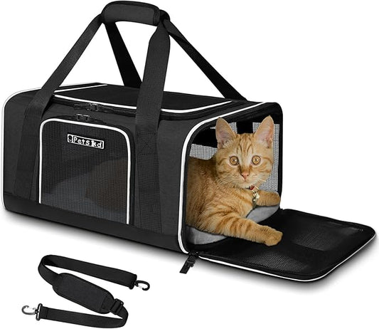 Petskd Pet Carrier 17x11x9.5 Alaska Airline Approved,Pet Travel Carrier Bag for Small Cats and Dogs, Soft Dog Carrier for ...