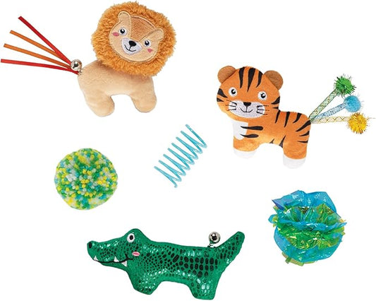 Fringe Studio 6PCS Multipack Cat Toy Set That's JUST GRRRREAT, Pet Shop Collection (610023)