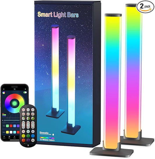 Barhootao RGB Light Bar,Smart LED Light Bar for Room,16 Million Colors,Three Control Modes,Dynamic Music Sync Mode,213 Pre...