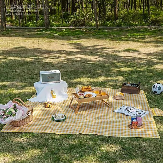 Extra Large Picnic Blanket Beach Blankets, 80''x60'' Picnic Mat Waterproof Sand Proof Foldable Portable for Outdoor Campin...