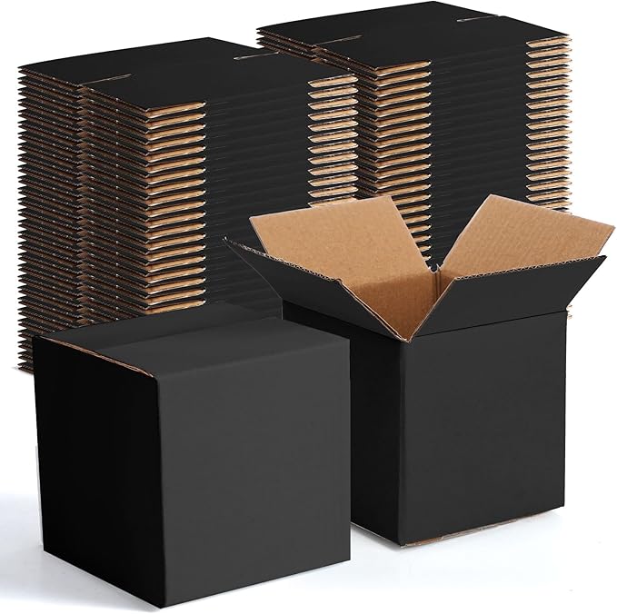 Yeaqee 72 Pcs Shipping Boxes Corrugated Cardboard Small Shipping Boxes for Packaging Mailing Packing Moving Small Business...