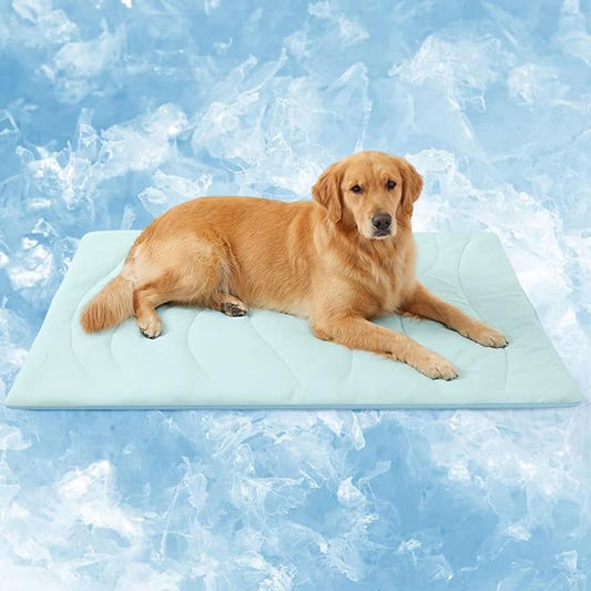 Vorintaga Dog Cooling Mat for Large Dogs, Double-Sided Waterproof & Cool(Q-Max>0.5),Portable Dog Cooling Mat for Summer(M/...