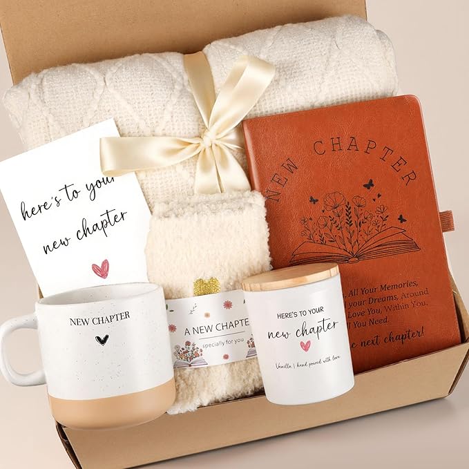 New Beginnings Gifts for Women, New-Chapter Happy Retirement Gifts for Woman, Graduation Gift, New Job Congratulations Gif...