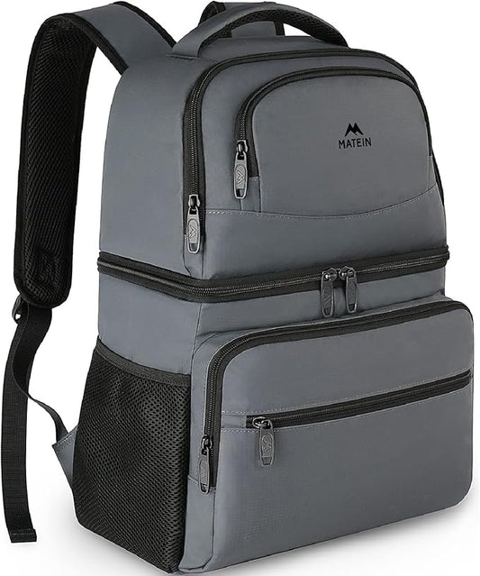 MATEIN Cooler Backpack, 26 Cans Insulated Lunch Backpack for Men Women, Leakproof Double Layer Lunch Cooler Bag Lightweigh...