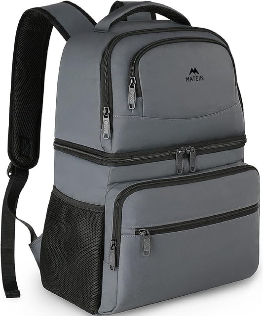 MATEIN Cooler Backpack, 26 Cans Insulated Lunch Backpack for Men Women, Leakproof Double Layer Lunch Cooler Bag Lightweigh...
