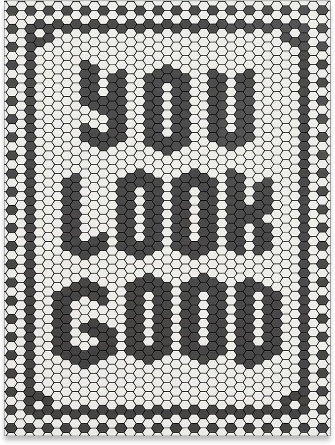 OMANI Black and White Quotes Wall Art Trendy Minimalist You Look Good Poster Funky Hexagon Tile Canvas Prints for Living R...