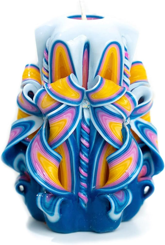 Carved Candle Artisan, Handcrafted Decorative Dipped, Home Decor, Fancy Unique Birthday Gift, New Year, Thanksgiving, Chri...