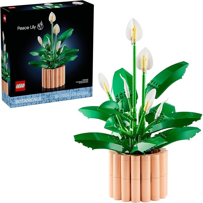 LEGO Botanicals Peace Lily Flower Building Set for Adults - Gifts for Mothers Day - DIY Bedroom, Book Shelf & Office Decor...
