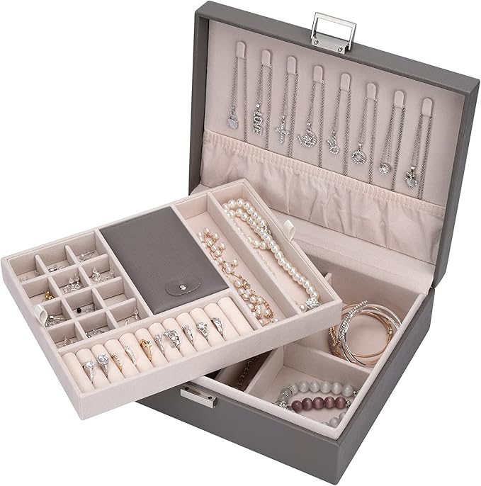 ATAIMEISEN Storage and Organizer Jewelry box Jewelry Storage Box Travel Jewelry Organizer Cases craft containers for organ...