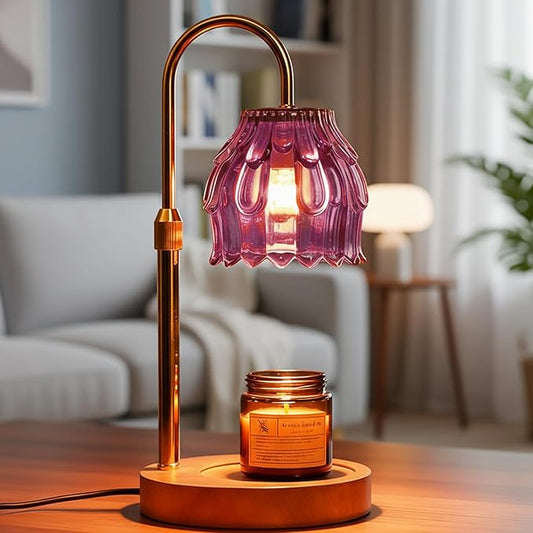 SJATMMA Candle Warmer Lamp with Timer and Dimmer Wax Warmer Lamp for Jar Candle with 2 Bulbs Birthday Christmas Housewarmi...