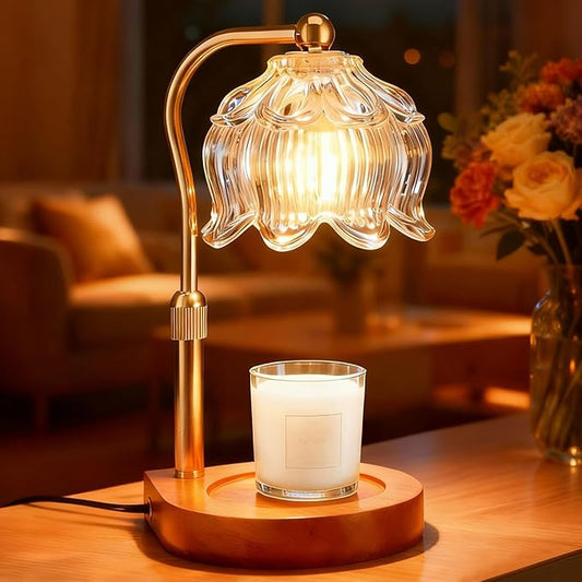 YDDQR Candle Warmer Lamp with Timer Dimmer Adjustable Height, Gift for Women Mom, House Warming New Home Cozy Decor, Wax M...