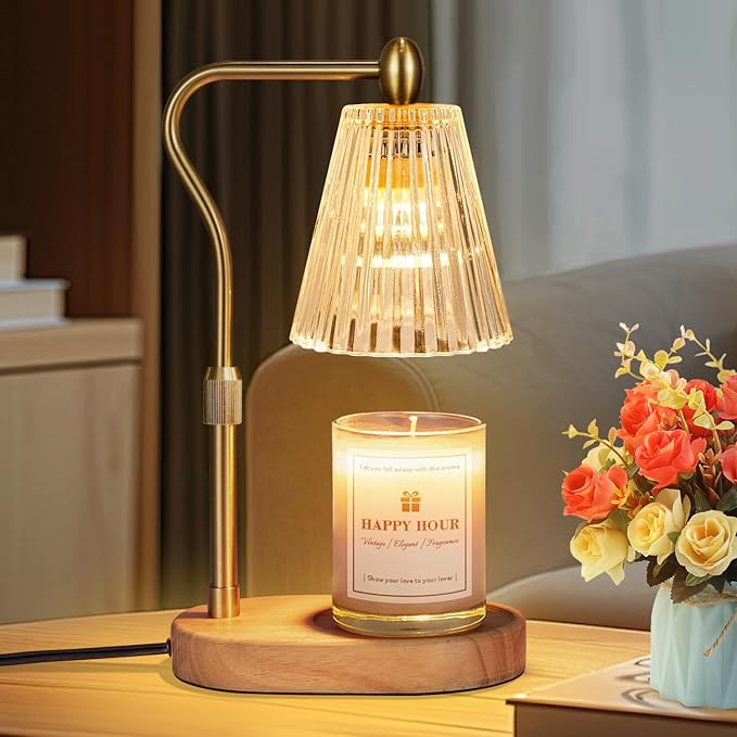 Imenlox Candle Warmer Lamp, with Timer and Dimmer, Adjustable Height, Mother' s Day Gifts for Mom, Birthday Gifts for Wome...