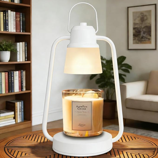 Dekukar Candle Warmer Lamp with Timer for Jar Candle, 4 Level Dimmable, Electric Wax Melt Warmer with 2 Bulbs, Vintage Dec...