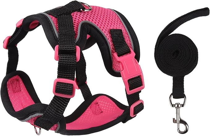 Muejjur Cat Harness and Leash Set for Walking – Escape-Proof Reflective Vest for Cats and Small Dogs, Adjustable Soft Air ...