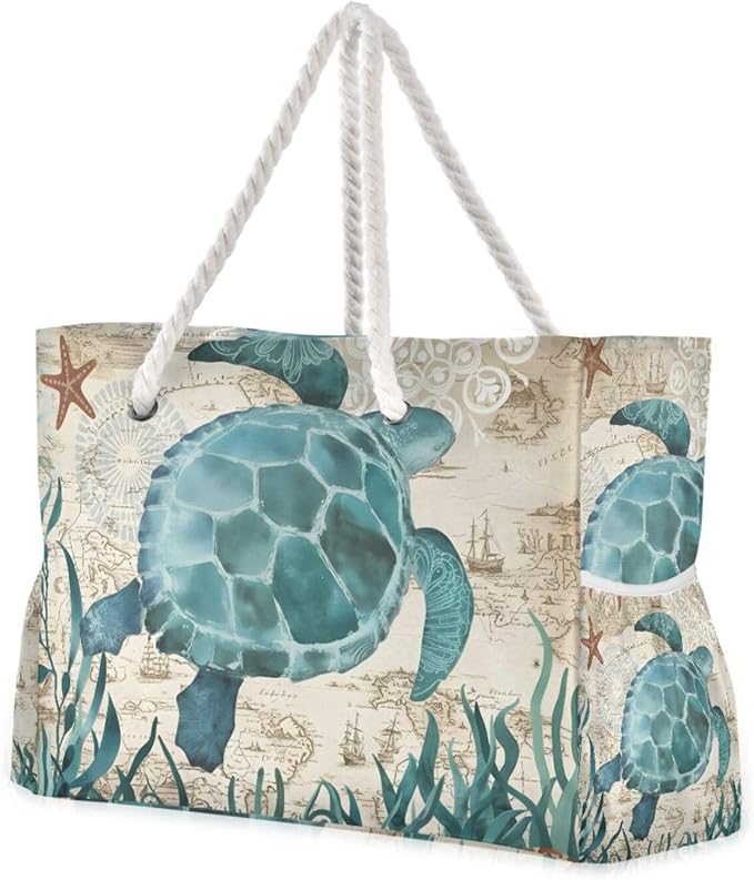 senya Large Beach Shoulder Bags Canvas Tote Water Resistant for Gym Travel Daily