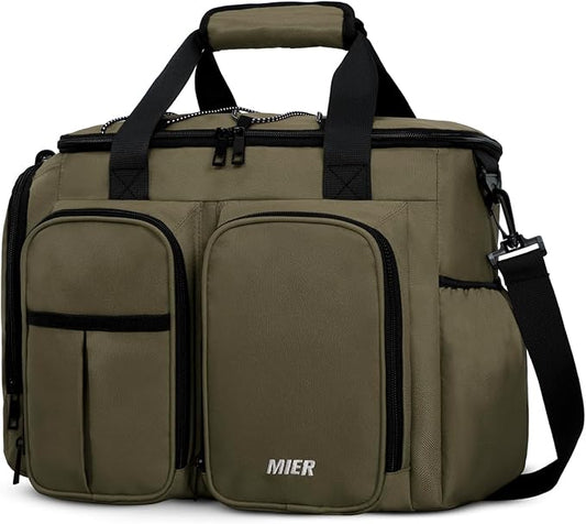 MIER Lunch Box for Men Heavy Duty Insulated Lunch Bag 20 Cans Large Leakproof Soft Cooler Bags with Multiple Pockets for P...