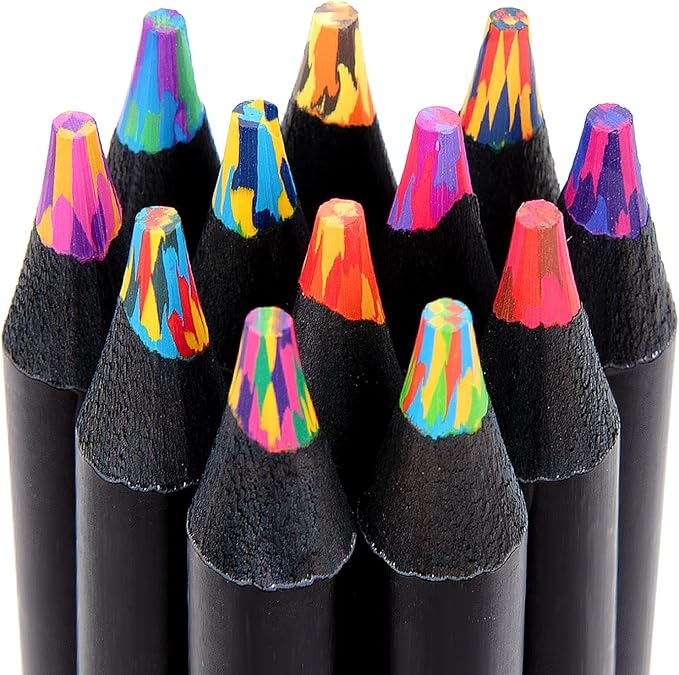 Yangmei Art Supplies 12 Rainbow Colored Pencils, Teen Girl Gifts Trendy Stuff, Arts and Crafts for Kids Ages 8-12, Gifts f...