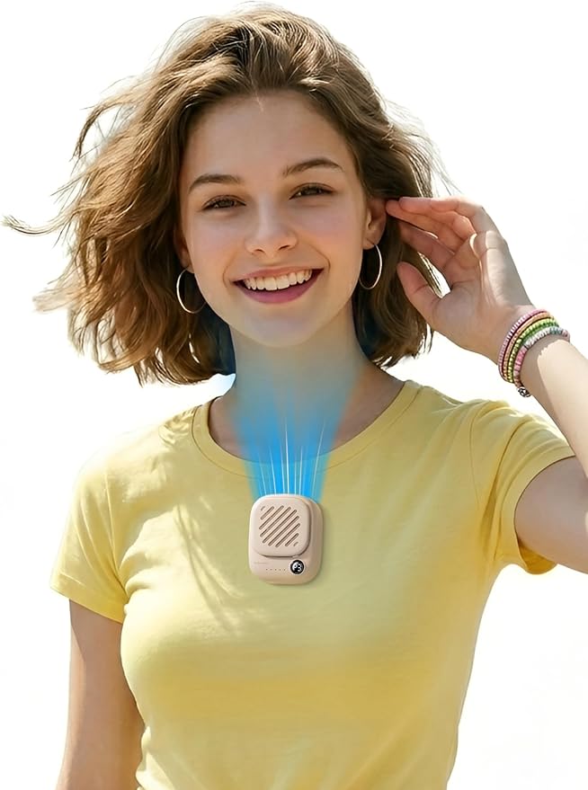 Aecooly Mini Portable Neck Fan, Mighty Hands Free Fan, Magnetic Fit Click 01 USB Rechargeable [10H Max Cooling Time], Pers...