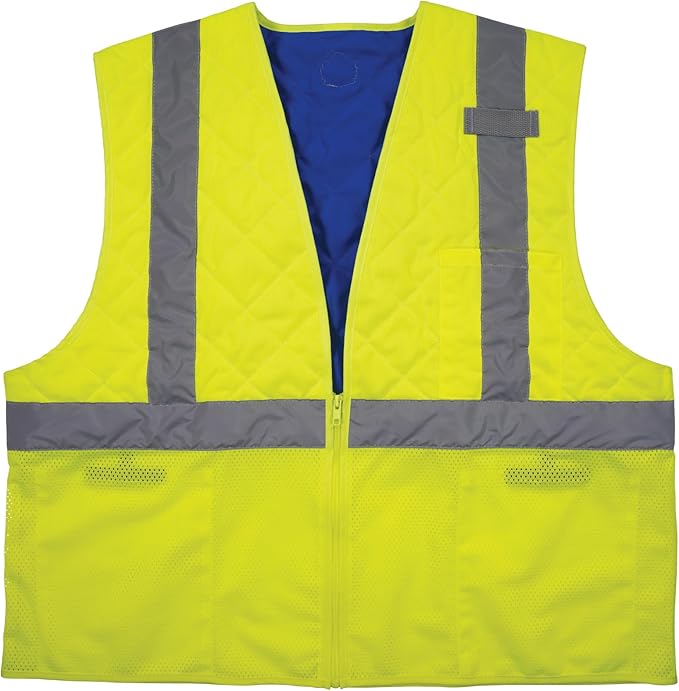 Ergodyne Chill Its 6668 Lightweight Cooling Safety Vest, High Visibility Reflective Type R, Class 2