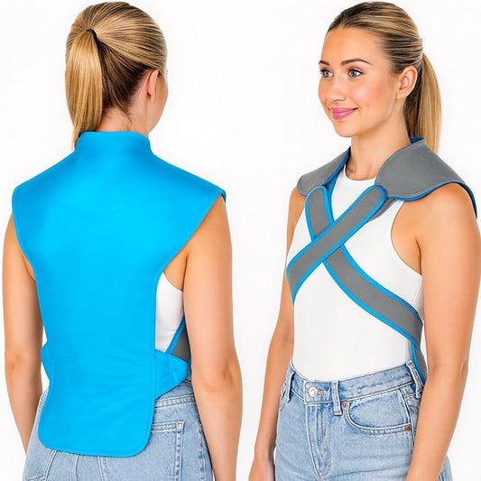 Artic Flex Large Ice Pack for Back - Full Back Ice Pack Wrap for Pain Relief - Reusable Cooling Pad with Straps, Extra Lar...