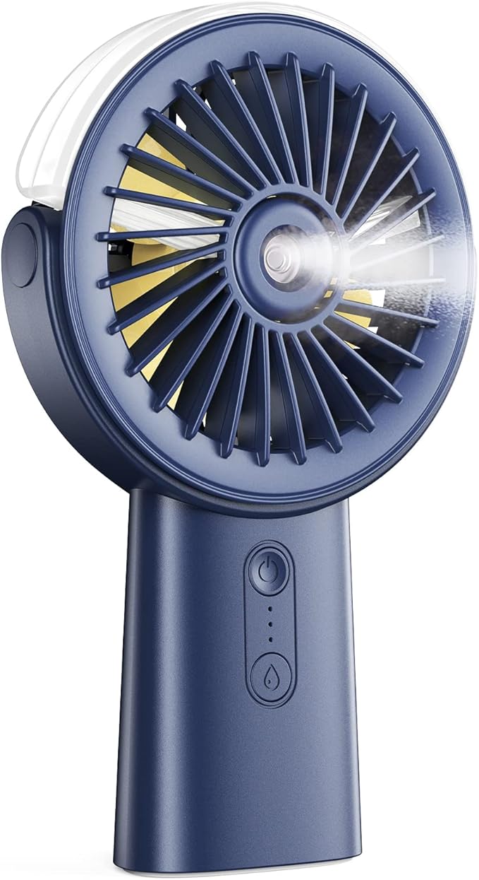 Otlonpe Handheld Misting Fan Portable, Small Personal Hand Held Rechargeable Mist Fan Water Spray, 4000mAh Battery Operate...