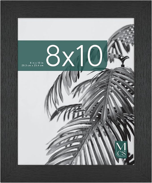 MCS Studio Gallery 8x10 Picture Frame Black Woodgrain Engineered Wood, Vertical & Horizontal Wall Hanging & Easel for Tapl...