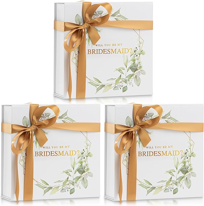 Your Perfect Day Bridesmaid Proposal Box - Cardboard Magnetic Wedding Party Gift Boxes for Bridesmaids - Stickers, Ribbon,...