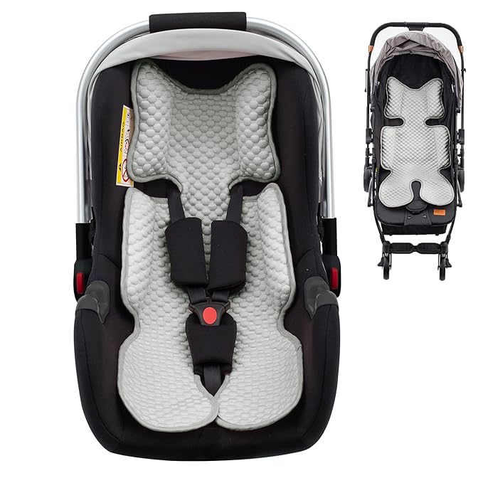 Kaseeous Car Seat Cooling Pad for Baby, Mink Dot Car Seat Cooler Mat for Girls Boys, Stroller Cooling Pad with 3D Breathab...