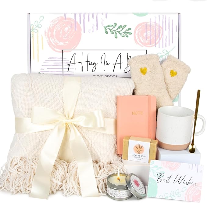Self Care Get Well Soon Gifts for Women - Care Package Birthday Set Box for Women, Sympathy Gifts Inspirational Thank Thin...