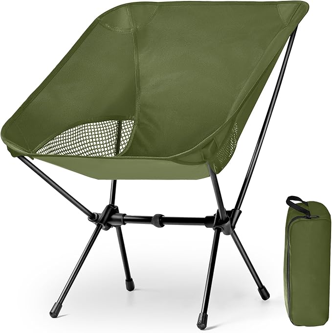 BITIANTEAM Lightweight Portable Camping Chair - Folding Backpacking Hiking Chair with Carry Bag for Outdoor Travel, Beach,...