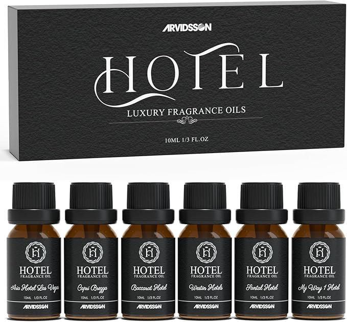 ARVIDSSON Hotel Diffuser Oil Gift Set - Inspired by 5-Star Hotel Scents - Luxury Hotel Essential Oils for Diffuser and Cra...