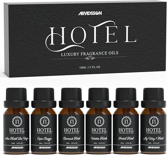 ARVIDSSON Hotel Diffuser Oil Gift Set - Inspired by 5-Star Hotel Scents - Luxury Hotel Essential Oils for Diffuser and Cra...