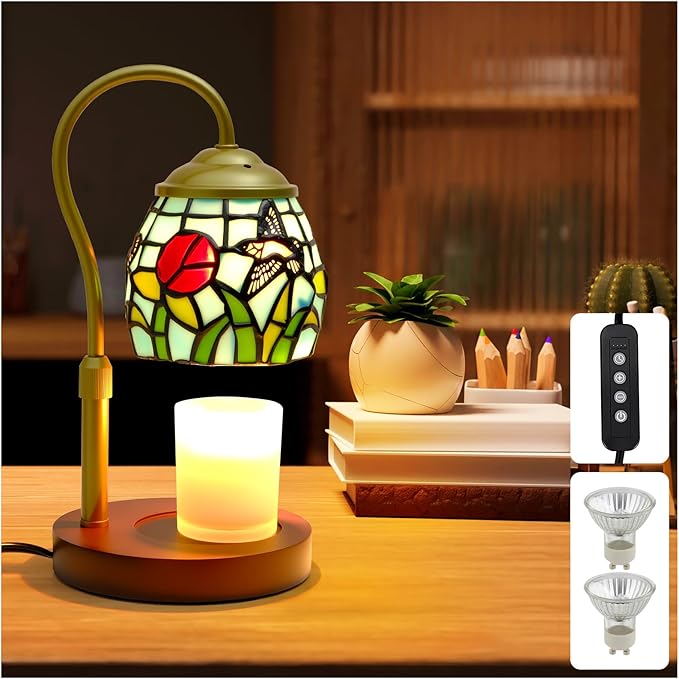 XIFEINIU Candle Warmer Lamp with Timer Dimmer, Adjustable Height Candle Warmer for Jar Candles, Birthday Gifts for Women N...