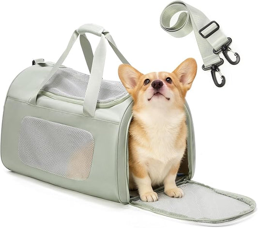 WEPLAN Extra-Large Cat Carrying Case Pet Dog Carrier Soft-Sided Cat Bag Airline Approved, Mesh Pet Carrier for Travel Outd...