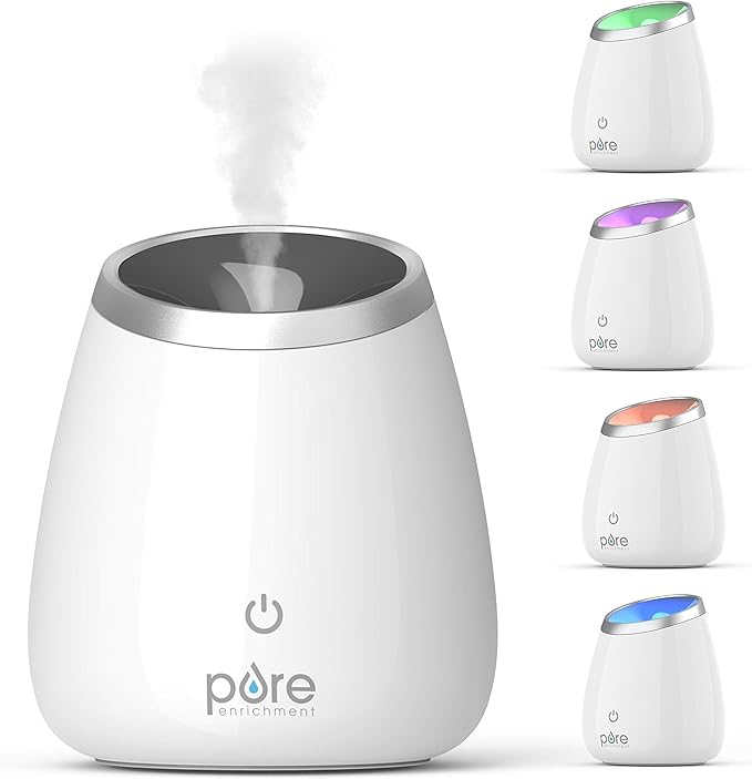 Pure Enrichment PureSpa Deluxe Ultrasonic Aromatherapy Oil Diffuser - 120ml Water Tank, Mood-Boosting Ionizer and Optional...