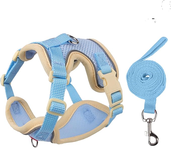 Muejjur Cat Harness and Leash Set for Walking – Escape-Proof Reflective Vest for Cats and Small Dogs, Adjustable Soft Air ...
