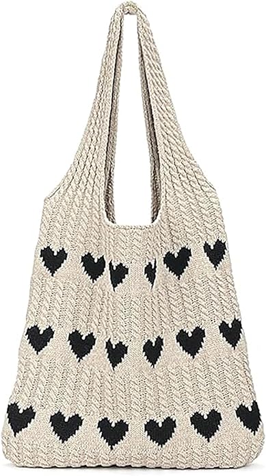 Gaudiwel Knitted Shoulder Tote Bag Large Crochet Beach Bag Hobo Bag Aesthetic Tote Handbags for Women