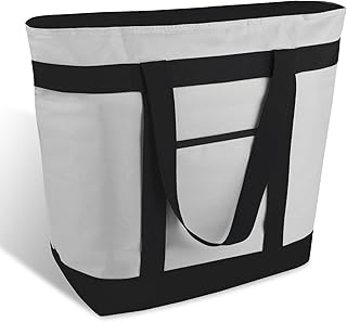 mosago Commercial Insulated Food Delivery Bag 39L, Heavy Duty Thermal Catering Tote with Zipper, Leakproof Hot & Cold Tran...