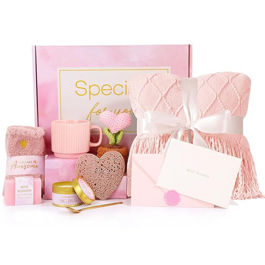 Hug in a Box Care Package for Women – Self Care & Comfort Gift Set for Thinking of You, Birthday, Sympathy, or Christmas –...