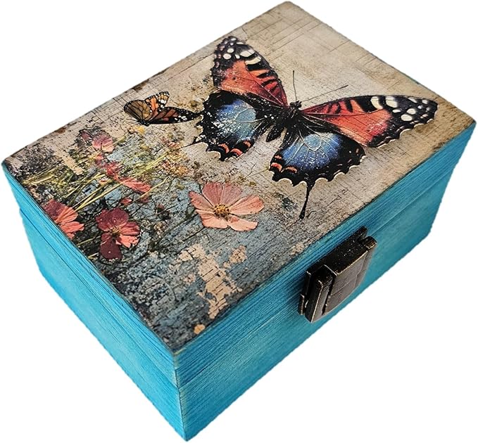RK Collections Butterfly Trinket Box Small Jewelry Keepsake Box | Storage Box for Girls Women | Gift Idea, Animal Lover Or...