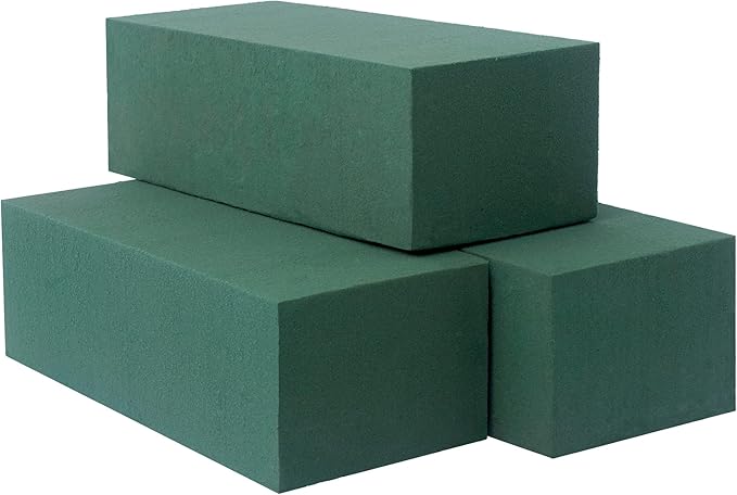 FLOFARE Dry and Wet Large Floral Foam Blocks for Fresh and Artificial Flowers, for Wedding, Birthdays, Home, Office, and G...
