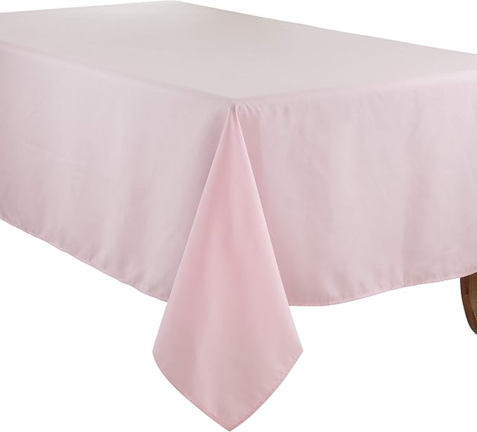 SARO LIFESTYLE Collection Casual Design Everyday Tablecloth, 60", Pink