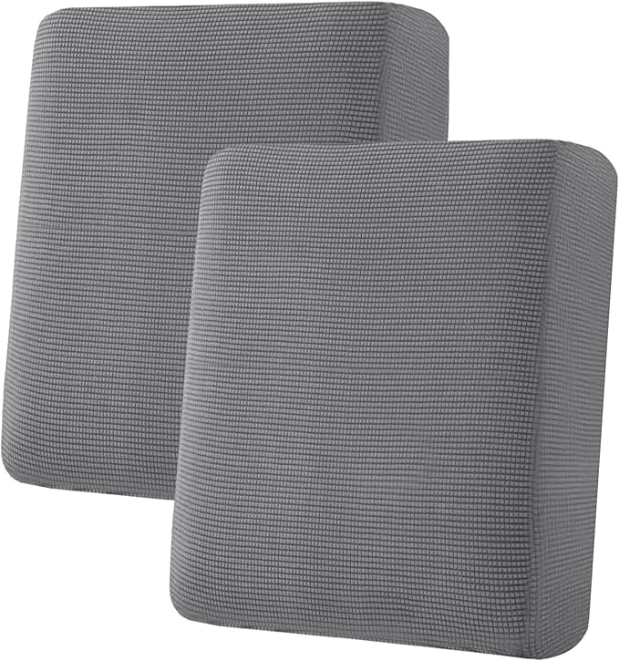 H.VERSAILTEX Super Stretch Individual Seat Cushion Covers Sofa Couch Slipcover Sets Thick Jacquard Textured Twill Fabric (...